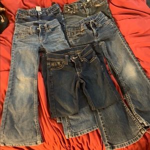 5 pair of girls 6X Faded Glory blue jeans